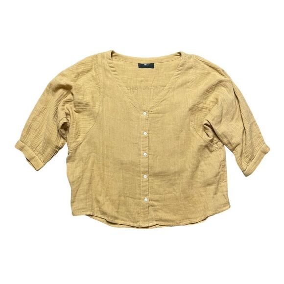 ABLE Erna Blouse Yellow Size Large - Picture 1 of 4